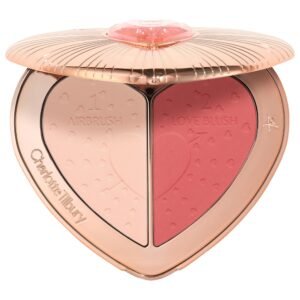 paleta de polvos iluminadores y rubor pillow talk beauty soulmates airbrush flawless finish